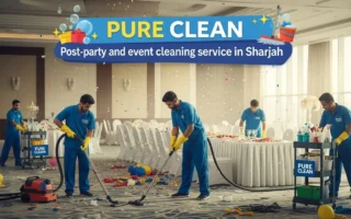 خدمة تنظيف بعد الحفلات والمناسبات في الشارقة | بيور كلين
