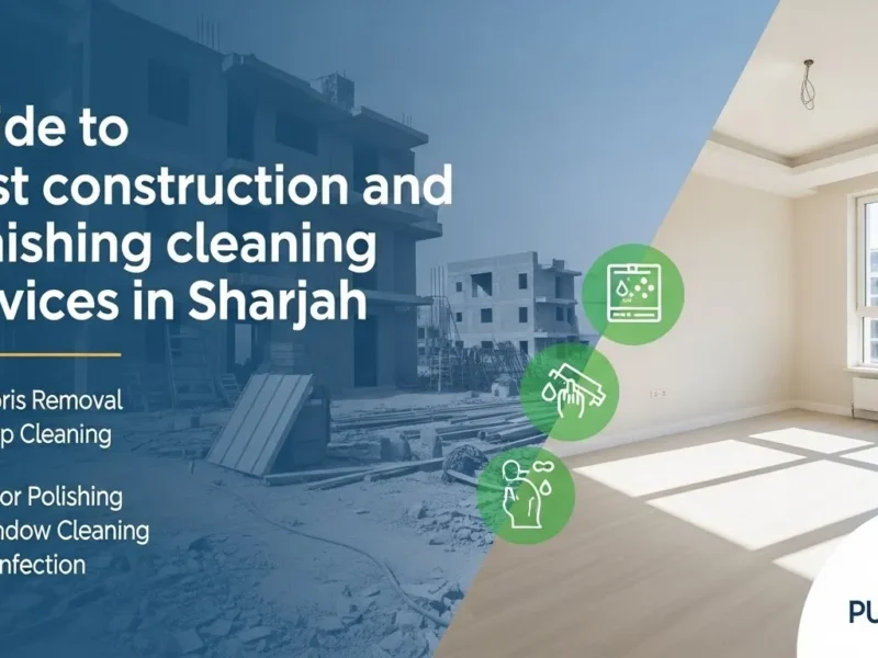 دليل خدمات التنظيف بعد البناء والتشطيب في الشارقة | بيور كلين Image fx 2025 11 29T132057.388