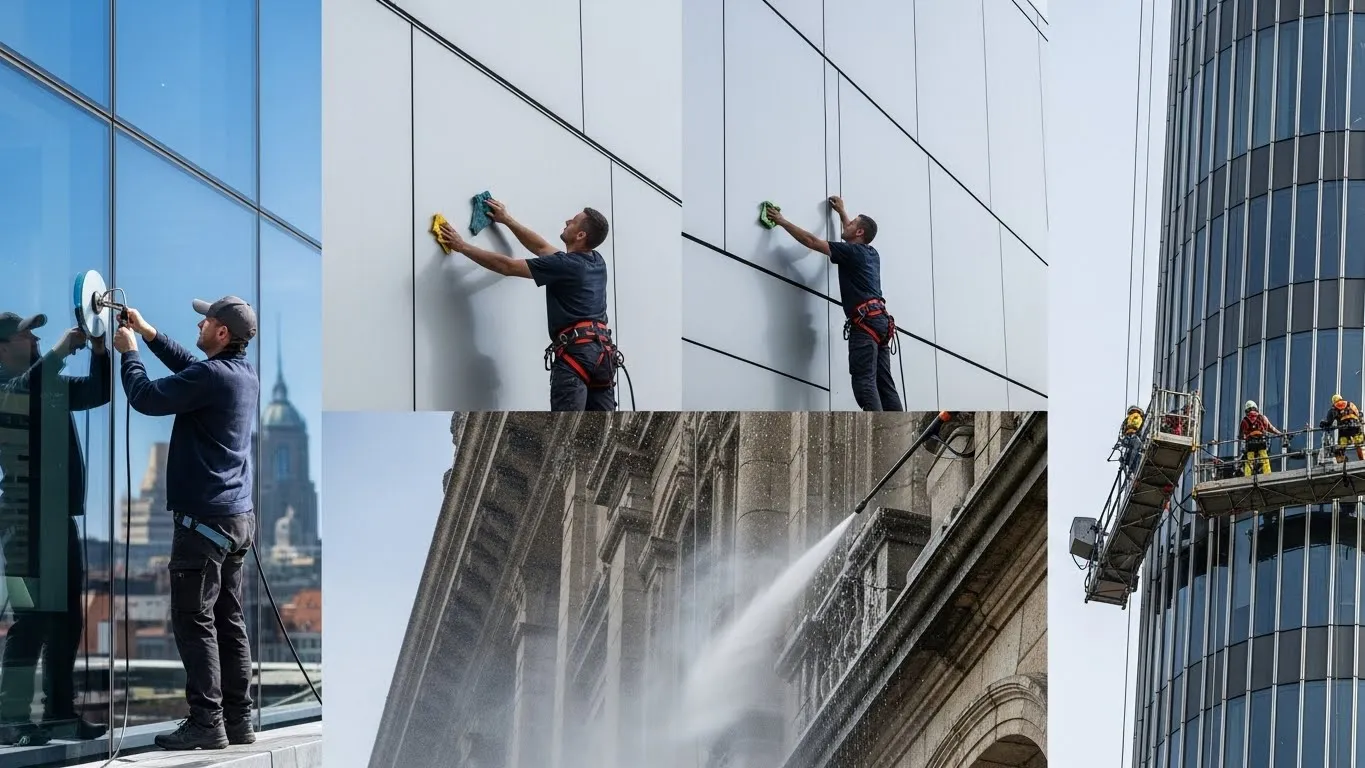 تنظيف واجهات المباني والزجاج في الشارقة | خدمات احترافية | بيور كلين Image fx 2025 11 29T133235.525