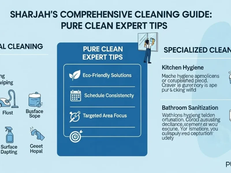 دليل التنظيف الشامل في الشارقة: نصائح خبراء بيور كلين Image fx 2025 11 29T144906.159