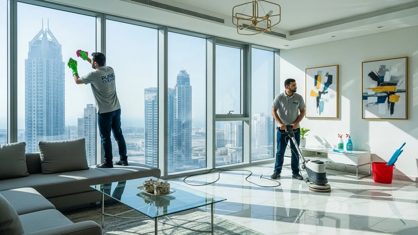 دليل التنظيف الشامل في الشارقة: نصائح خبراء بيور كلين Image fx 2025 11 29T145016.175