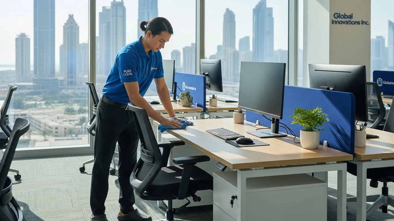 نظام التنظيف بالساعة وعقود التنظيف الدورية في الشارقة | بيور كلين Image fx 73