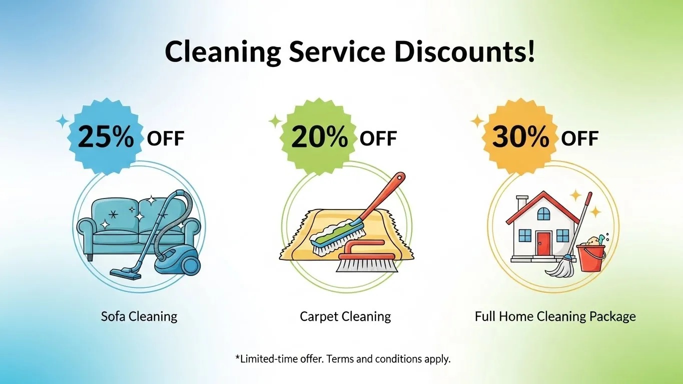 أفضل عروض وخصومات التنظيف في الشارقة | خصم حتى 30% مع بيور كلين Image fx 78