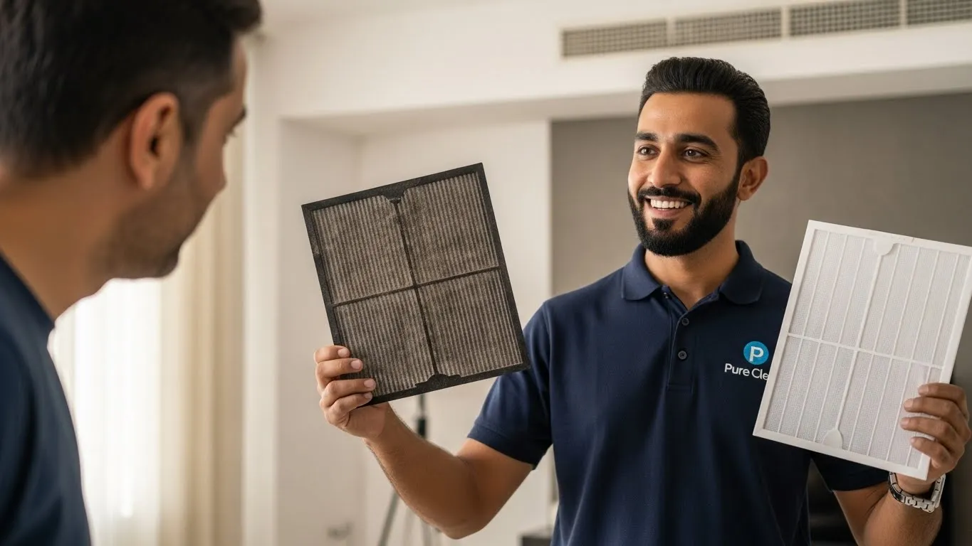 خدمة تنظيف وتعقيم مكيفات الهواء في الشارقة | بيور كلين Image fx 90