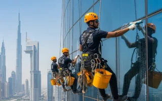 تنظيف واجهات المباني والزجاج في دبي | بيور كلين | اتصل 0544652567