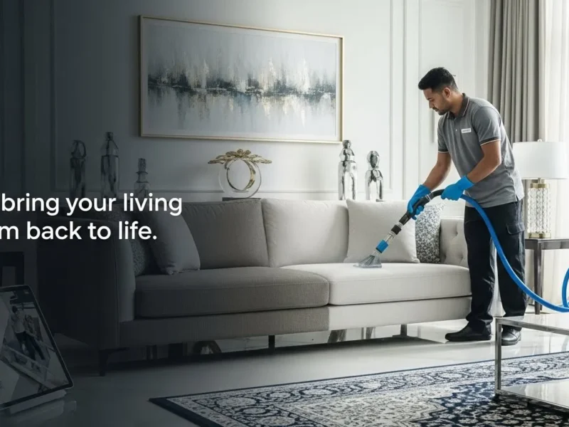 تنظيف الكنب والسجاد والمفروشات في دبي - خدمة تنظيف الكنب في دبي: نعيد الحياة لقلب غرفة معيشتك